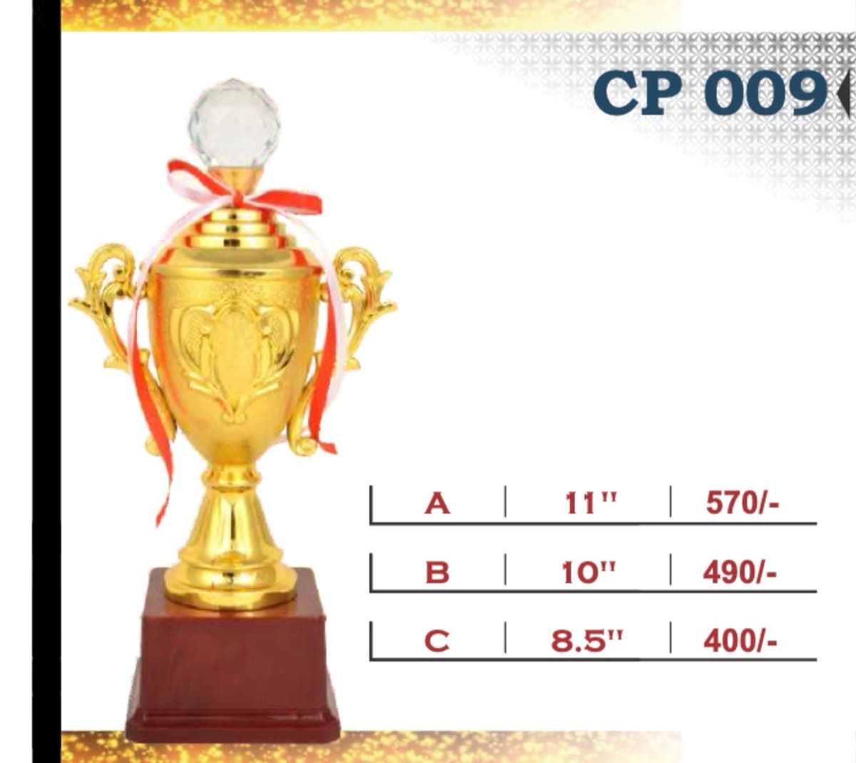 Recognition Trophy CP 009