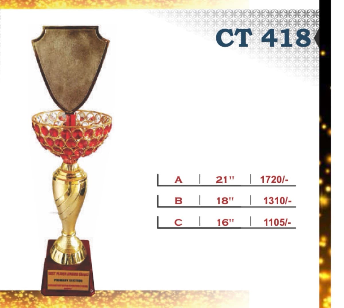 Recognition Trophy CT 418