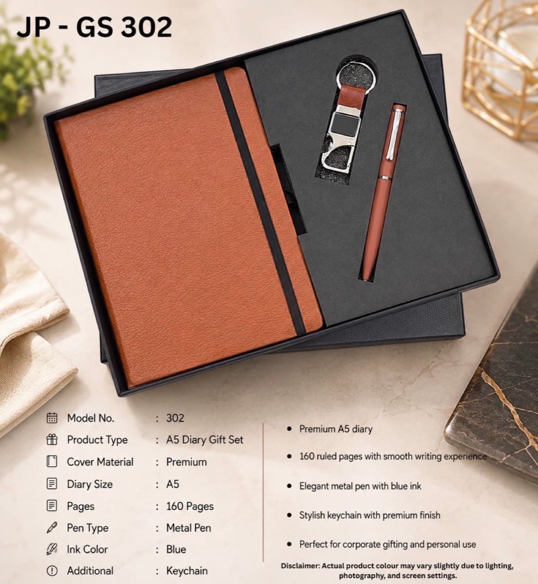 Diary, pen & keychain sets from Bhet